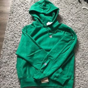 NWT Champion Green Medium Reverse Weave Hoodie